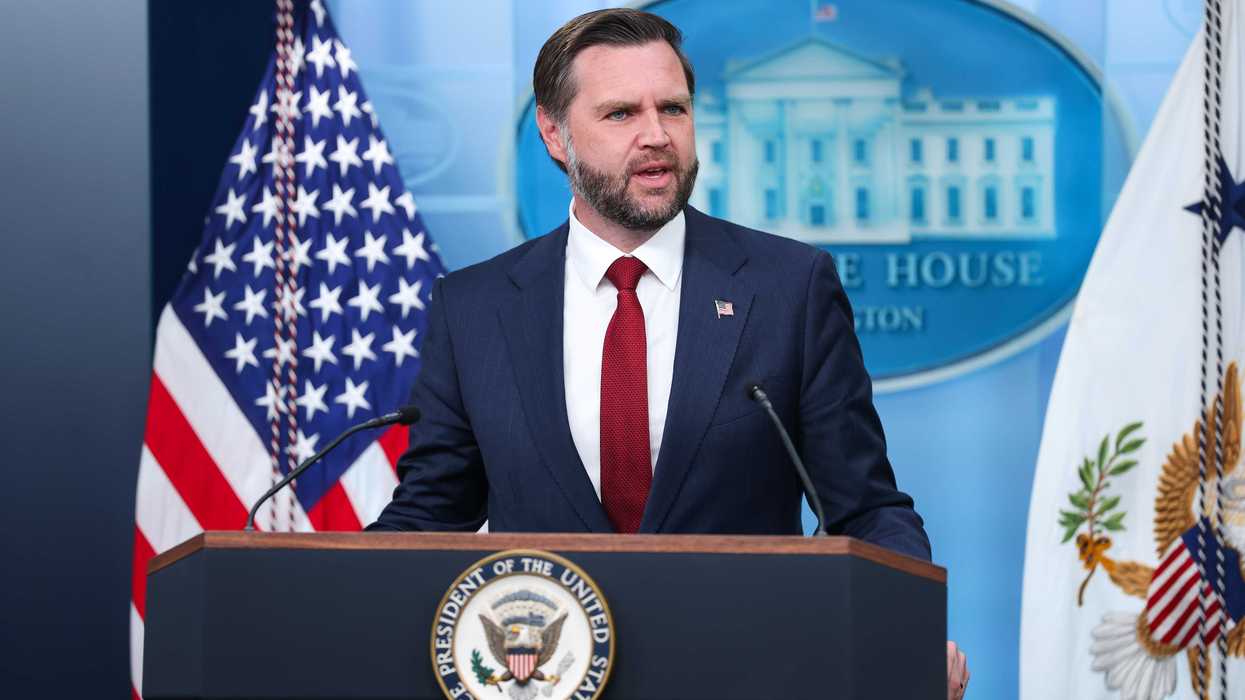 JD Vance hosts a White House press briefing.