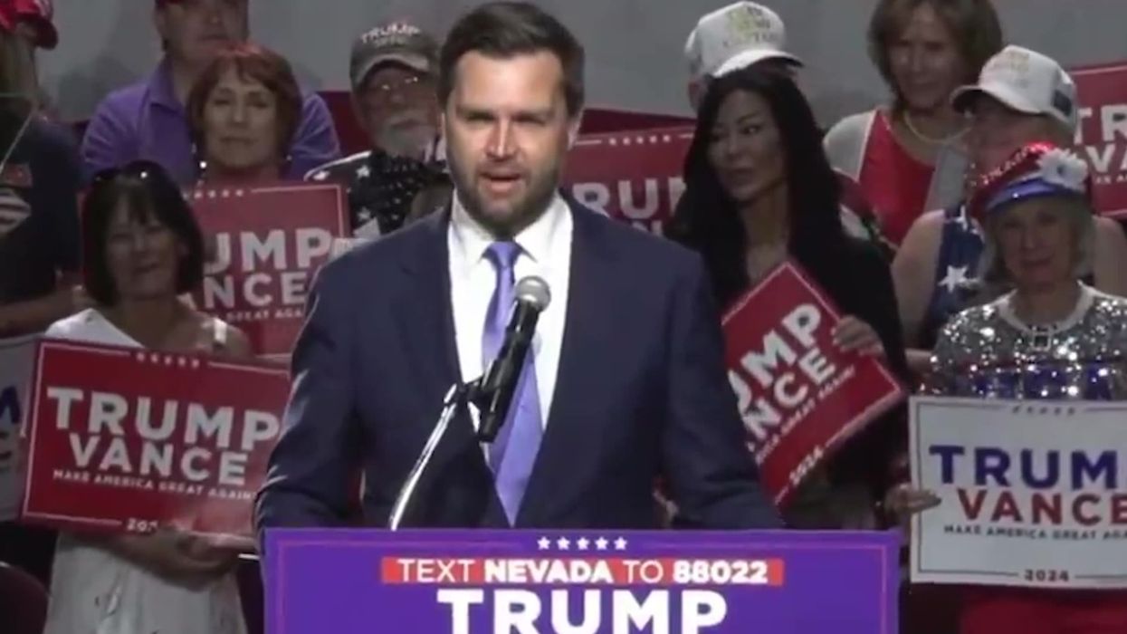 JD Vance cracks ill-timed couch gag during Nevada rally