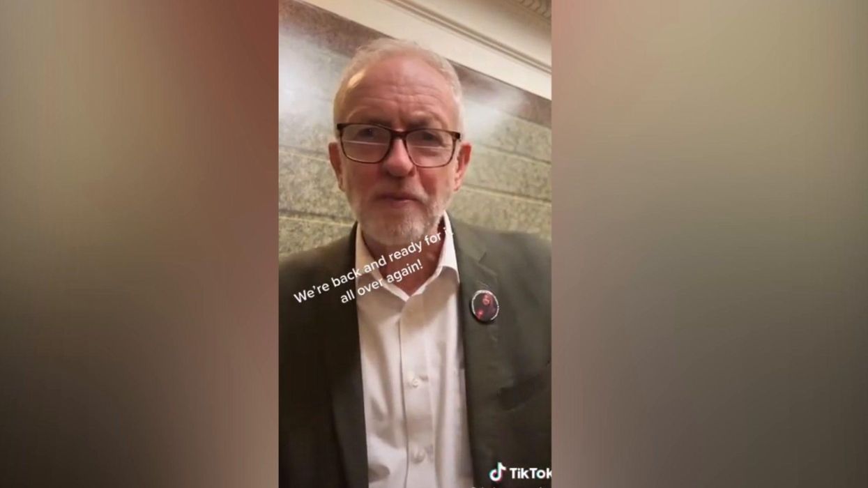 Jeremy Corbyn recreates his iconic 'we're back' meme from 2017
