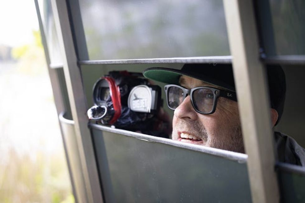 Jerry Dyer of Big Jet TV at Heathrow's new bird hide