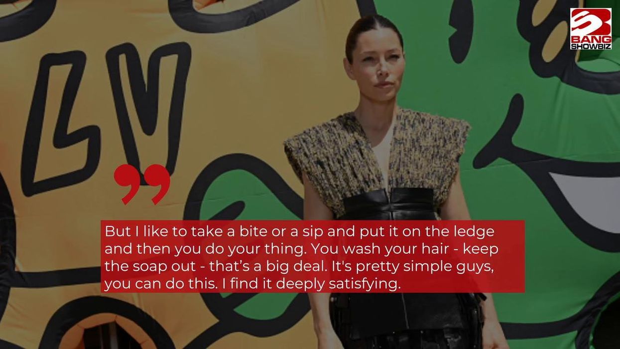 Jessica Biel has revealed a random habit she does in the shower