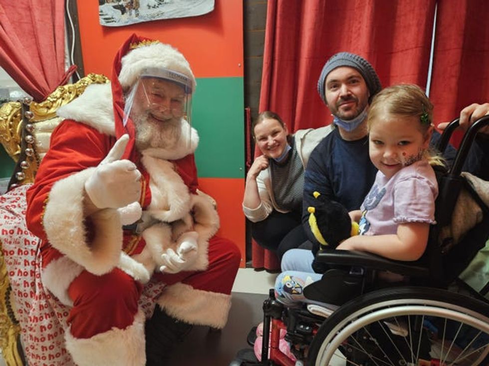 Jessica visiting Santa at the RHC