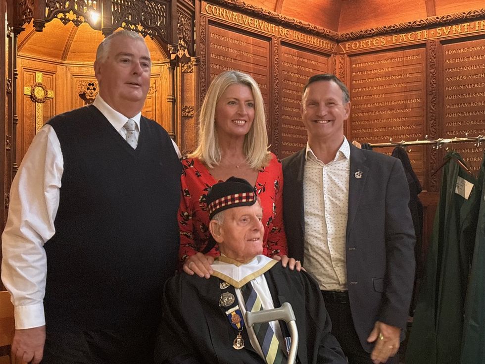 Jim Glennie with members of his family