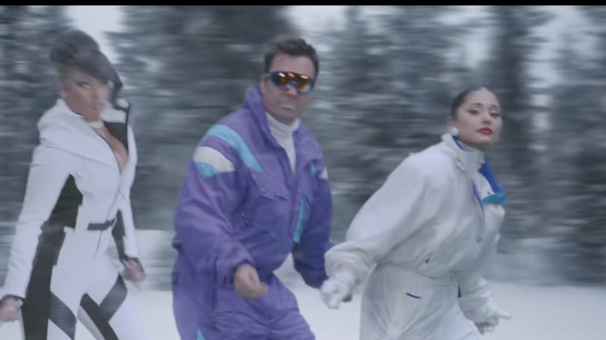 <p>Jimmy Fallon, Ariana Grande and Megan Thee Stallion release ‘It Was a (Masked Christmas)’</p>