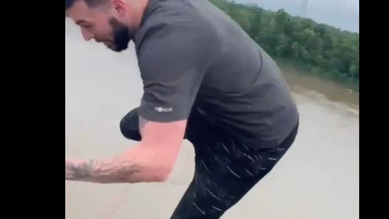 <p>Jimmy Jennings is lucky to be alive after plunging 100ft into alligator-infested waters </p>