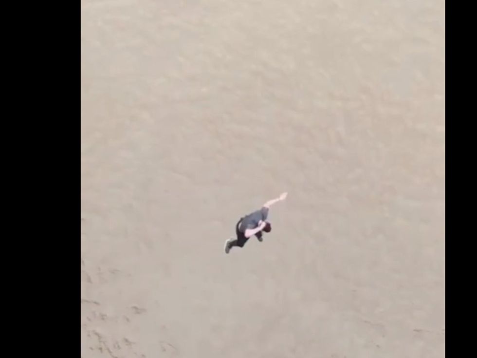 Jimmy was swimming in the alligator-infested waters for around three hours