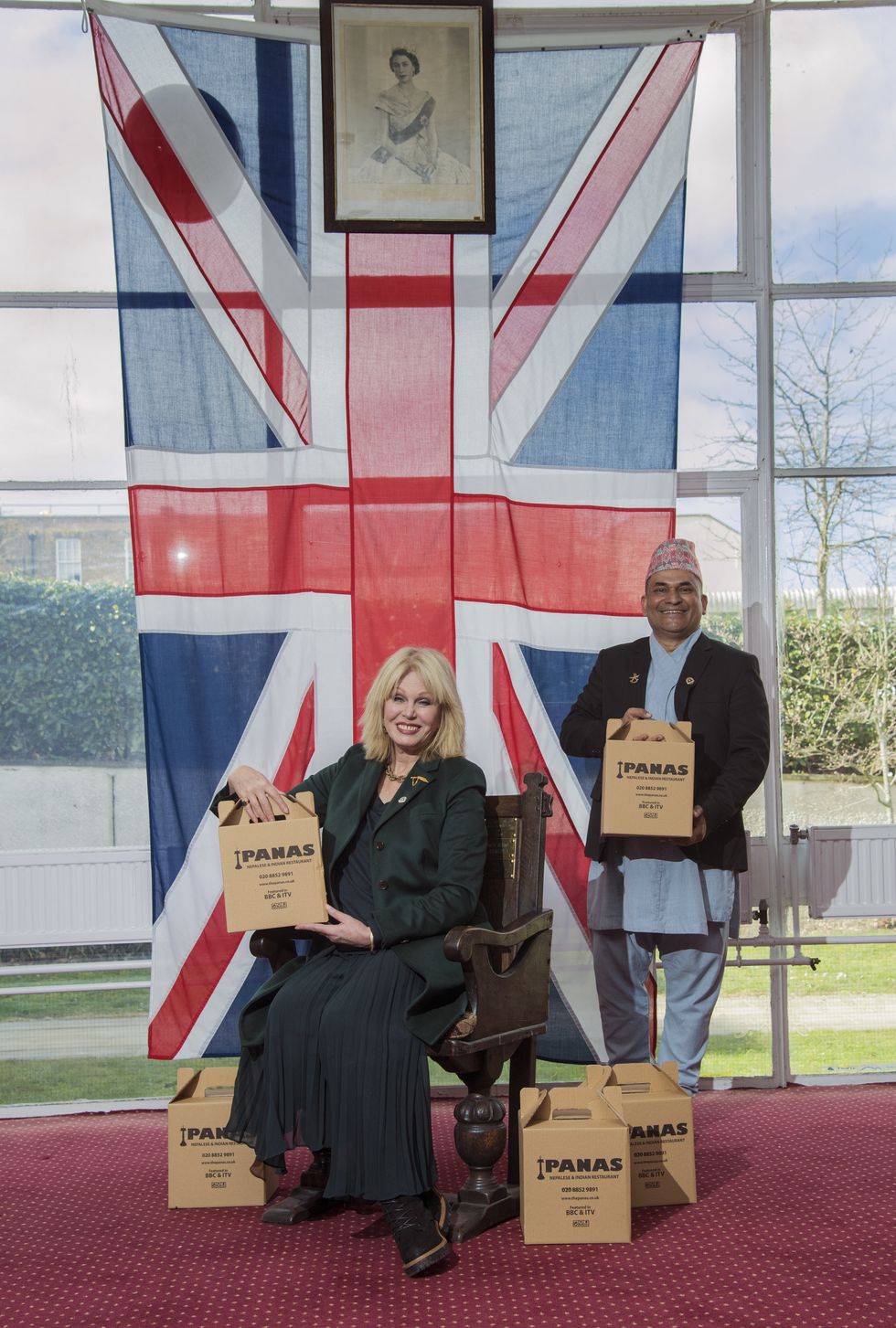 Joanna Lumley and restaurant owner Sujan Katuwal