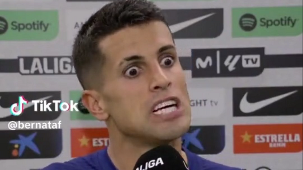 Footballer Joao Cancelo accused of looking ‘possessed’ during post-match interview