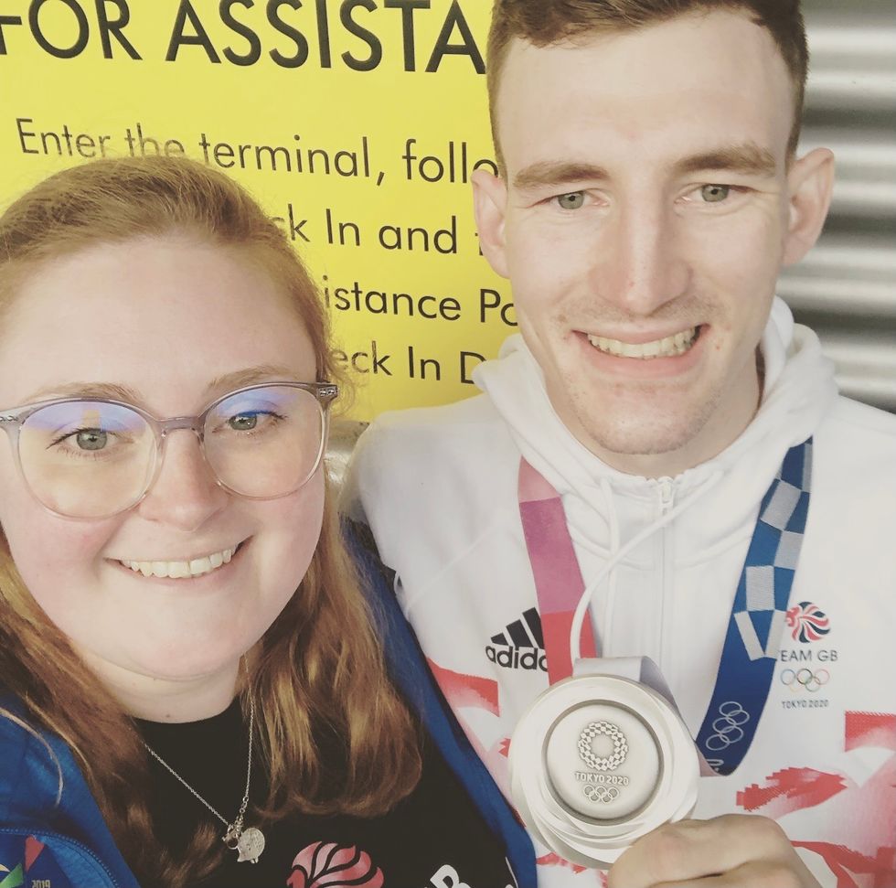 Jodie Sinden with Bradly Sinden