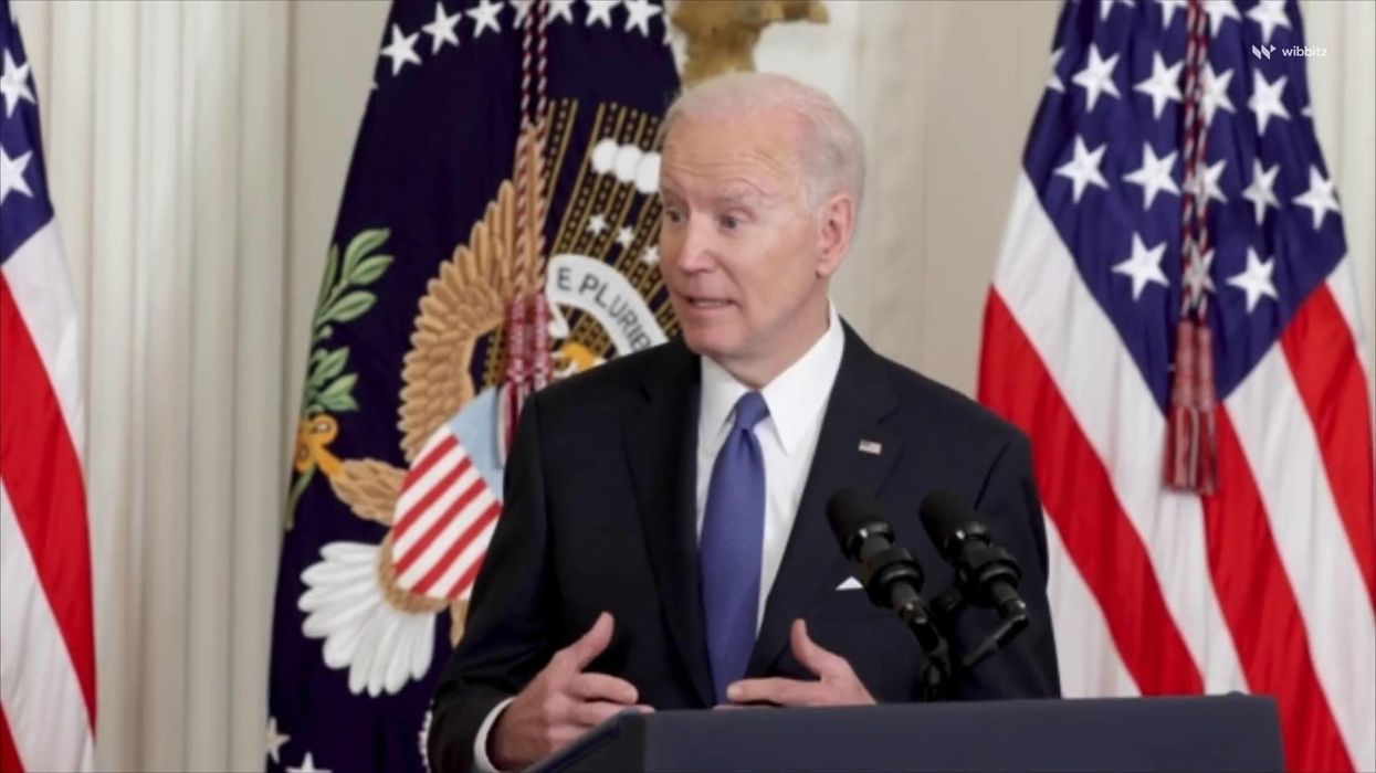 Right wingers brand Biden 'embarrassing' after he accidentally reveals cheat sheet
