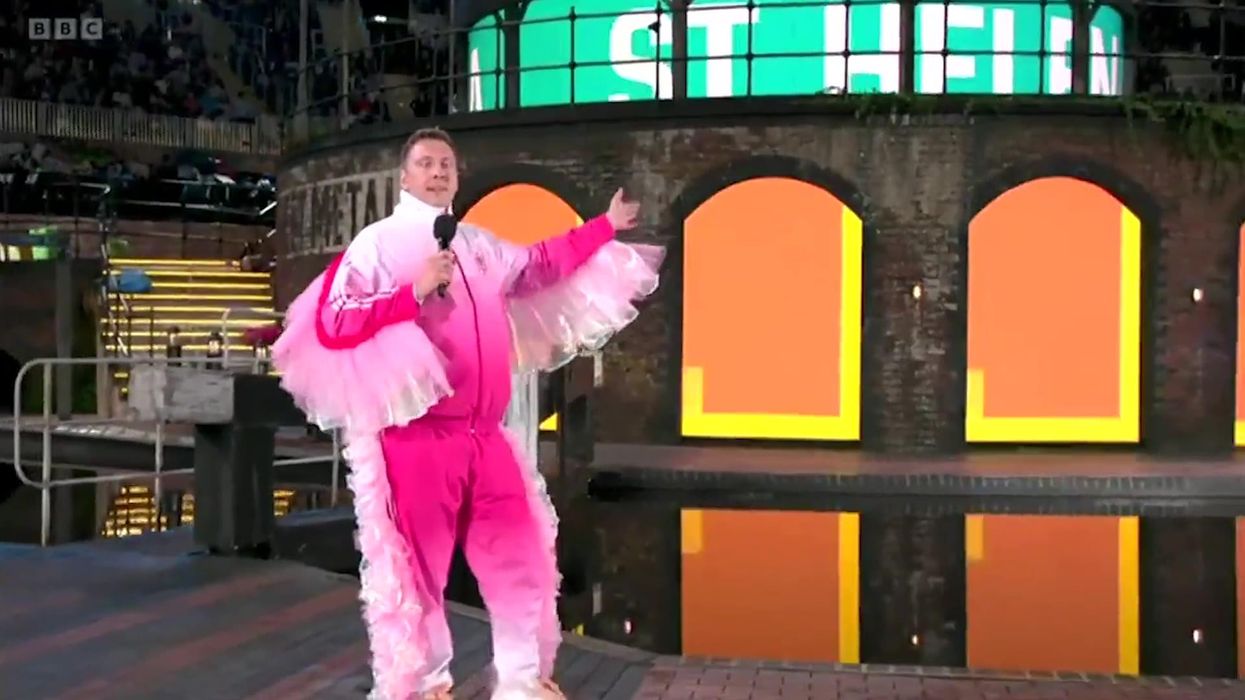 Joe Lycett hilariously trolls the Tory government at the Commonwealth Games