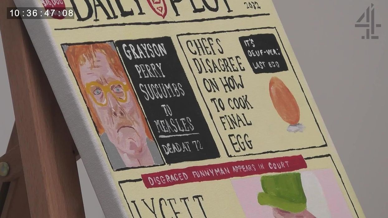 Joe Lycett paints future where Grayson Perry has ‘succumbed to measles’