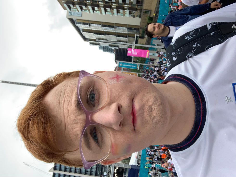 Joe White at an England game