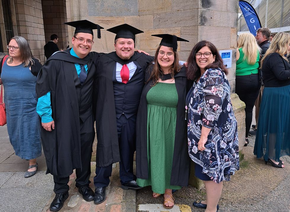 Triplets graduate university on same day with first-class honours