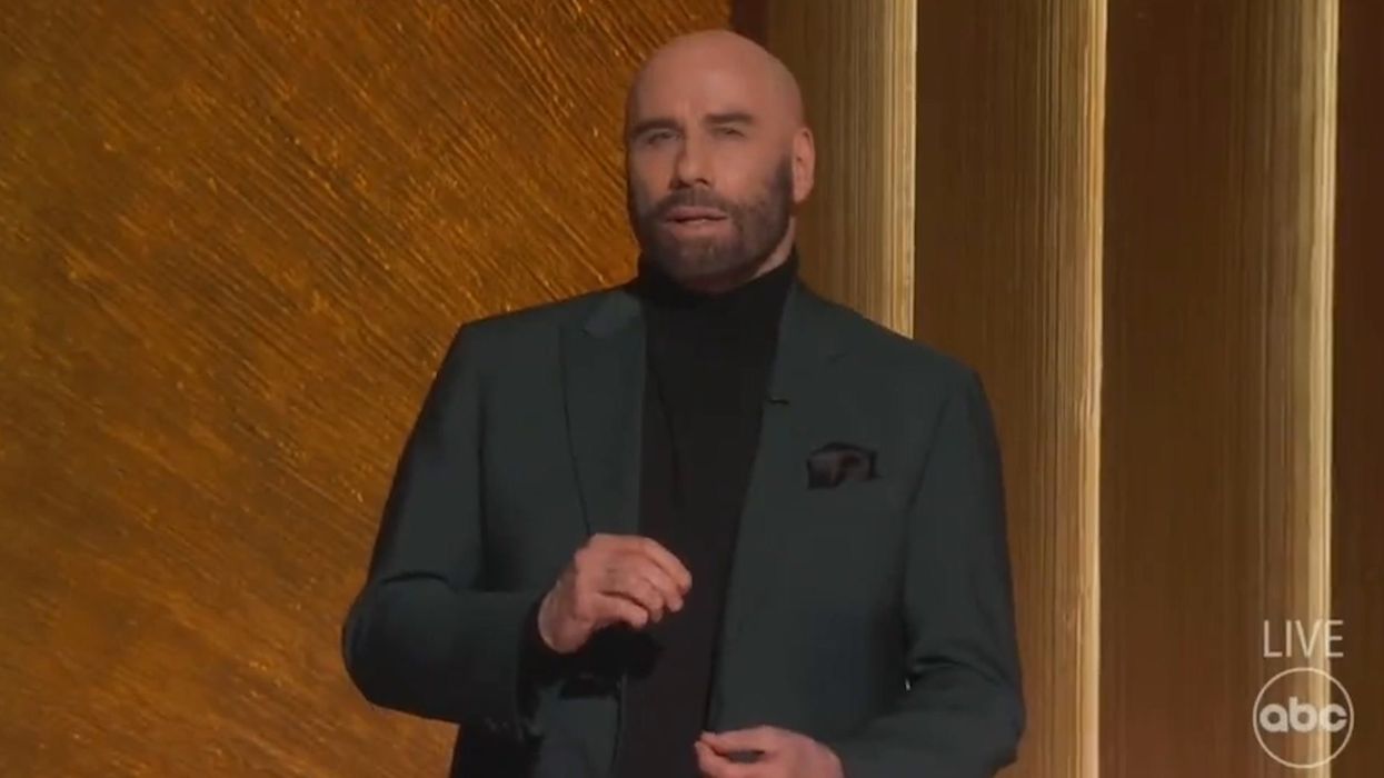 John Travolta in tears introducing Oscars In Memoriam featuring Olivia Newton-John