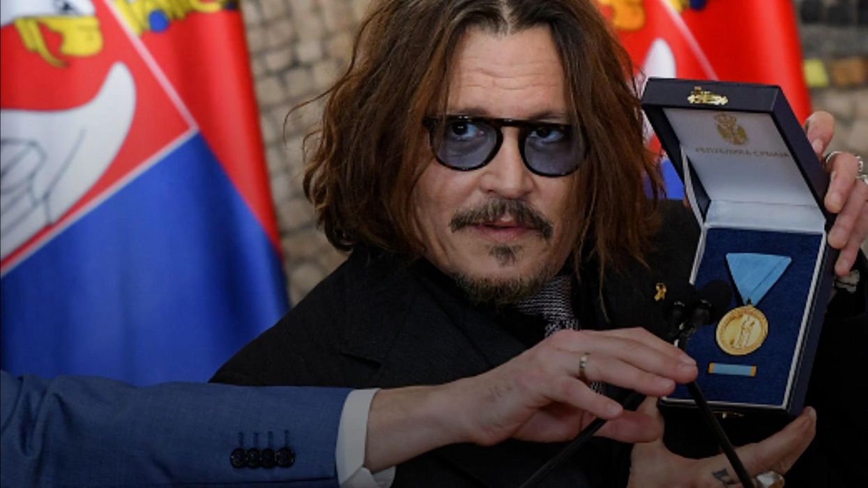 Johnny Depp honoured by Serbian leader for playing an animated puffin