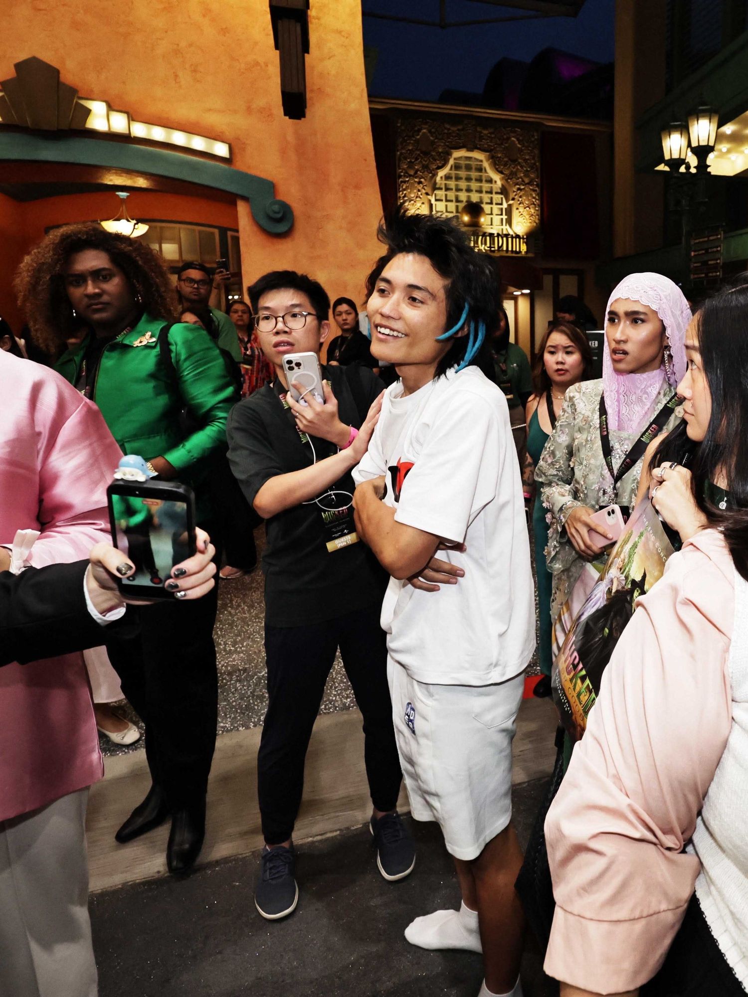 Johnson Wen, also known as 'Pyjama Man', at the Wicked: For Good premiere in Singapore.