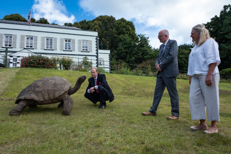 Duke Of Edinburgh Meets Oldest Living Land Animal Jonathan The Duke Of Edinburgh Meets Oldest Living Land Animal Jonathan The