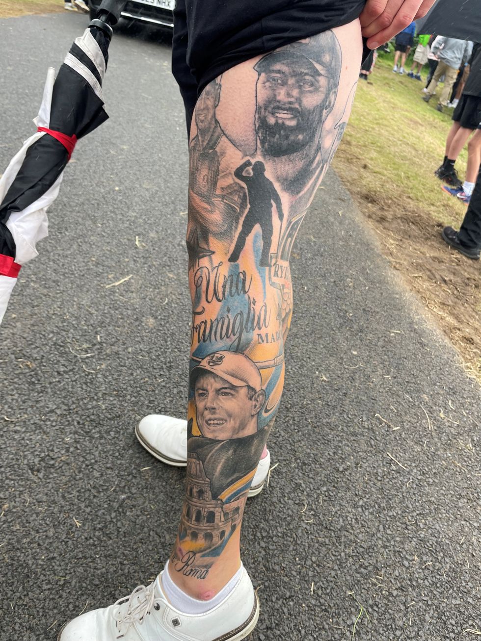 Golf superfan gets tattooed with star players ahead of Open’s return to NI