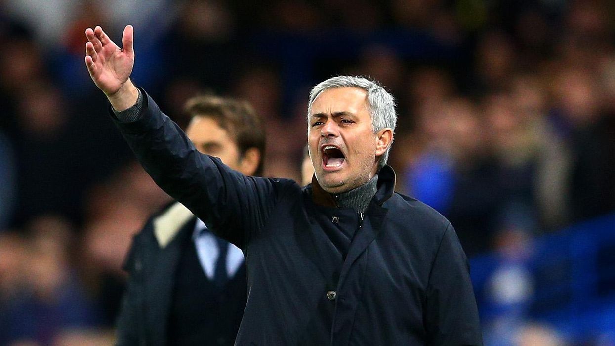 Jose Mourinho shouts during the UEFA Champions League match between Chelsea and FC Porto