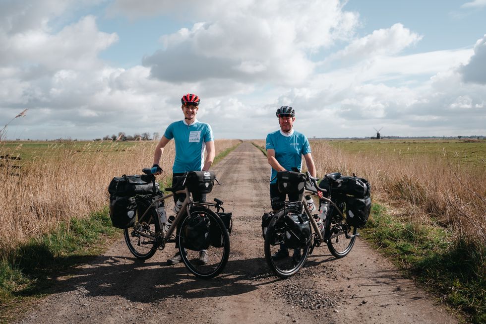 Father and son hope to break world record in year-long cycle around the world