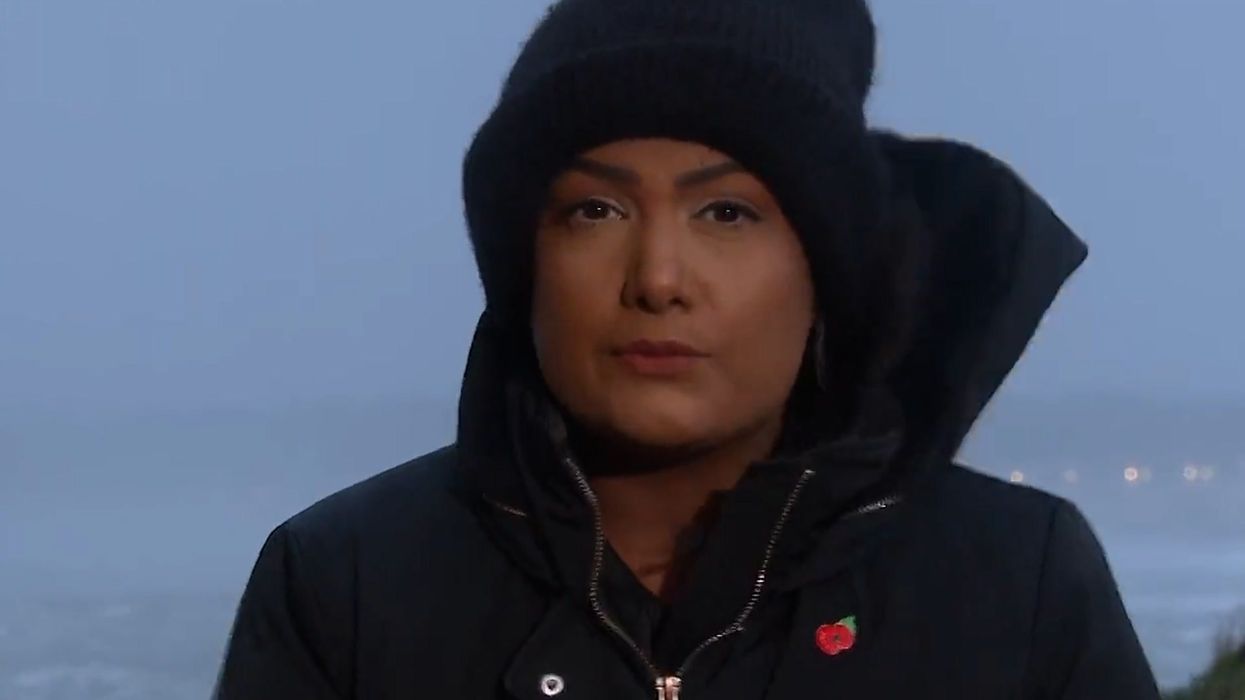 News reporter blown over by Storm Ciaran in dramatic live TV report