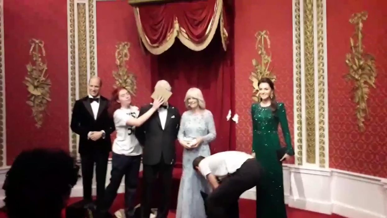 Just Stop Oil protesters caking King Charles III waxwork divides opinion