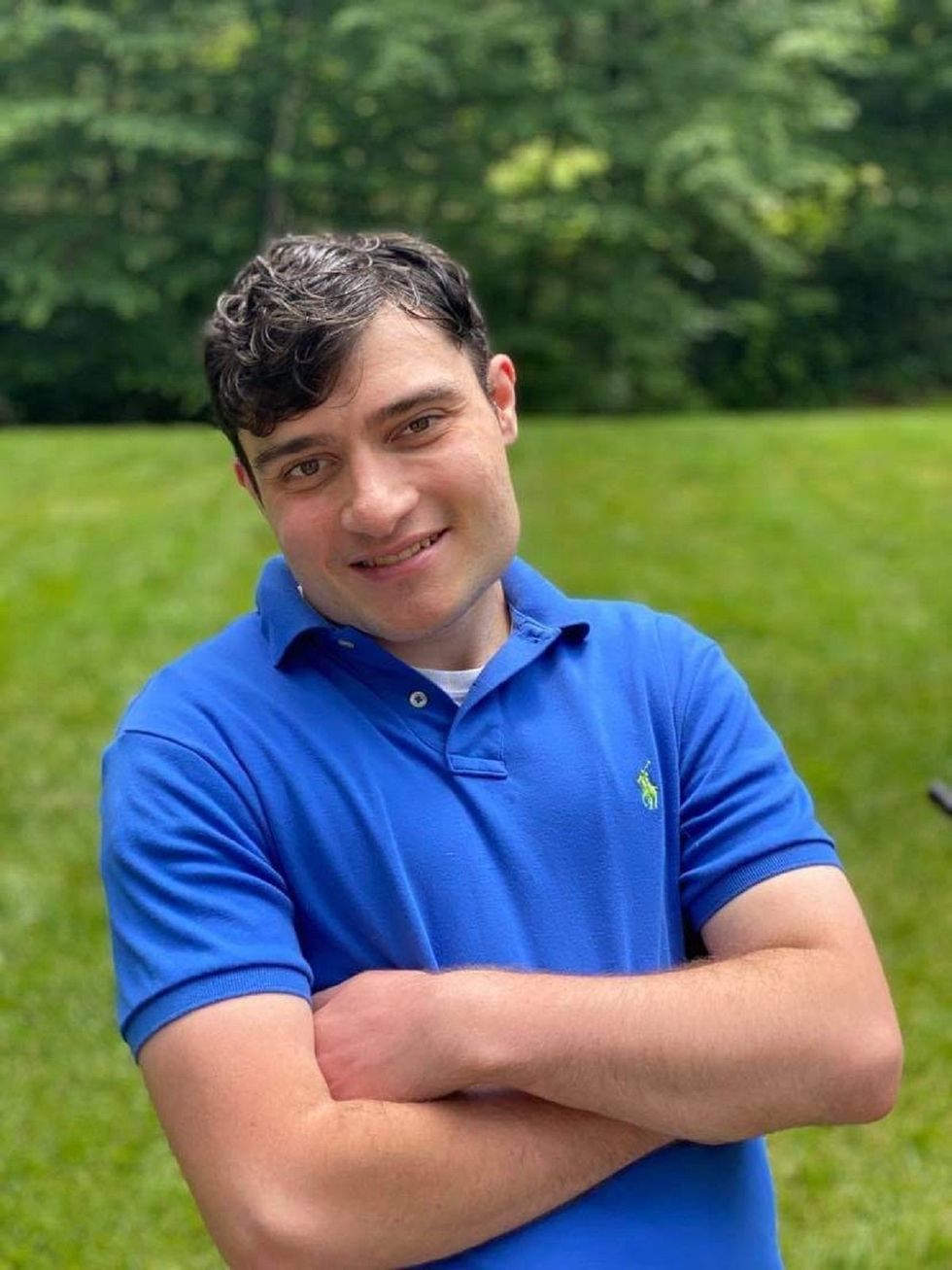 Justin, a 25-year-old from Boston in the US, has been congratulated by thousands after sharing his good news (@syndrome22q1/Twitter)