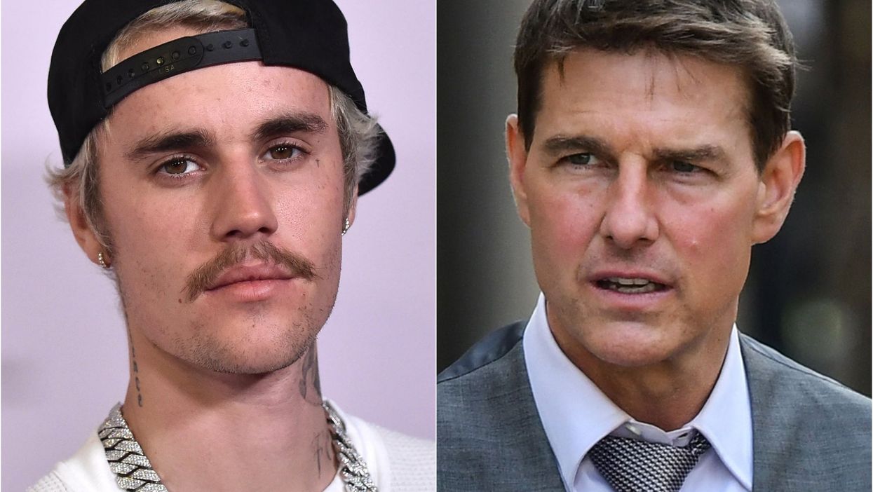 <p>Justin Bieber and Tom Cruise</p>
