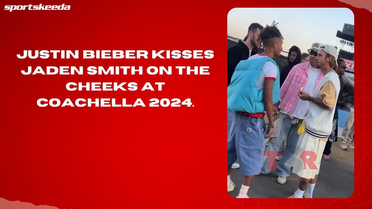 Justin Bieber kisses Jaden Smith in affectionate Coachella moment