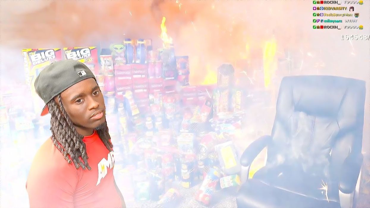 Kai Cenat appears to destroy his home in fireworks stunt with
