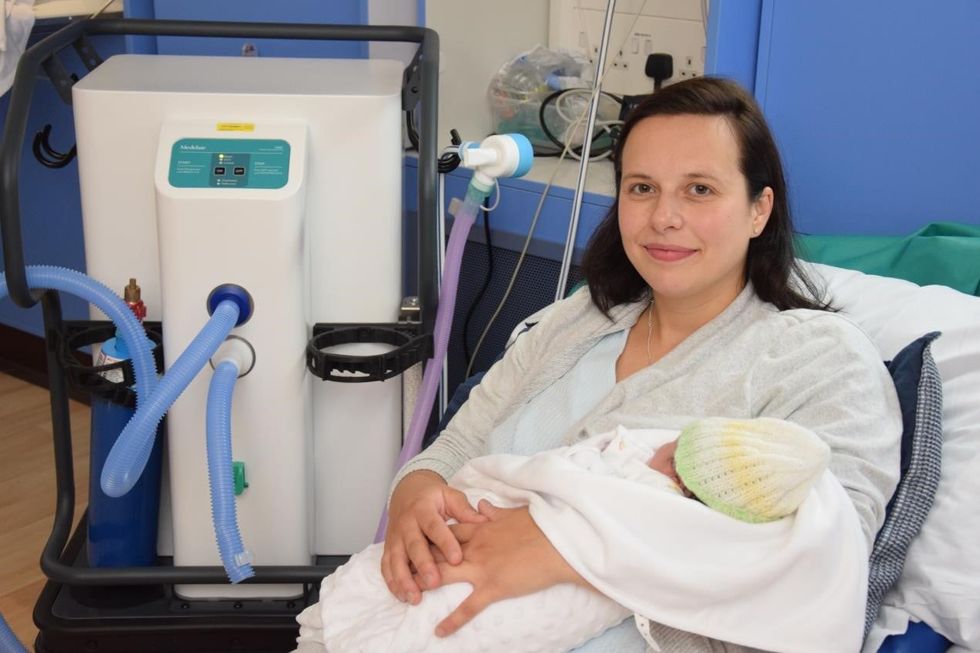 Kaja Gersinska and her daughter Rosie Martha O\u2019Sullivan at the Birthing Centre in Newcastle
