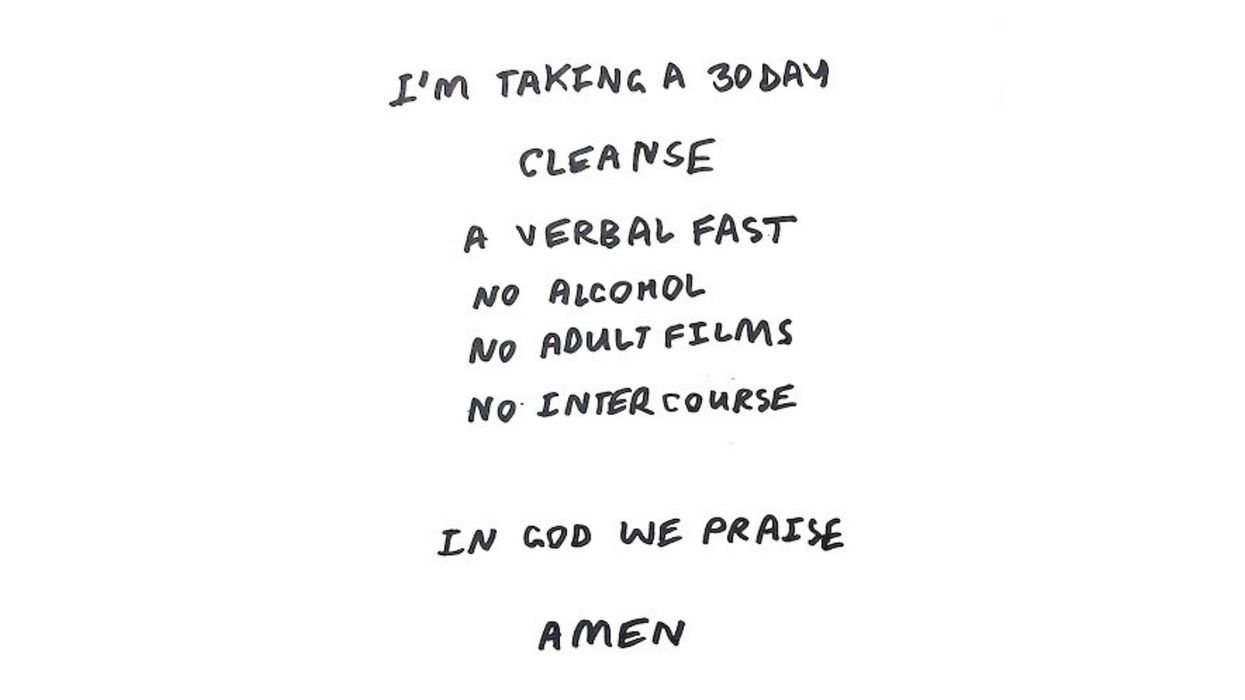 Kanye West vows to 'not speak, drink, have sex or watch porn' for next 30 days