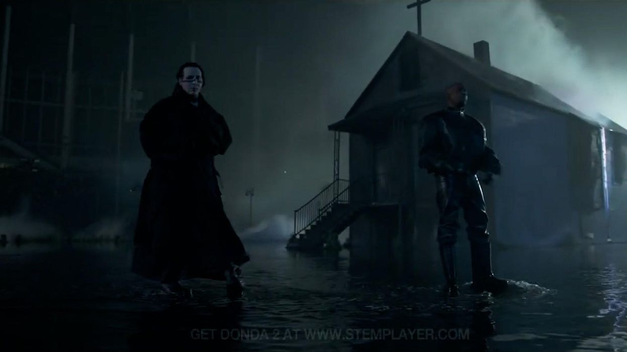 Kanye West throws microphone to ground after sound problems during DONDA 2 livestream