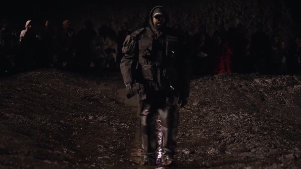 Kanye West makes runway debut stomping through mud for Balenciaga