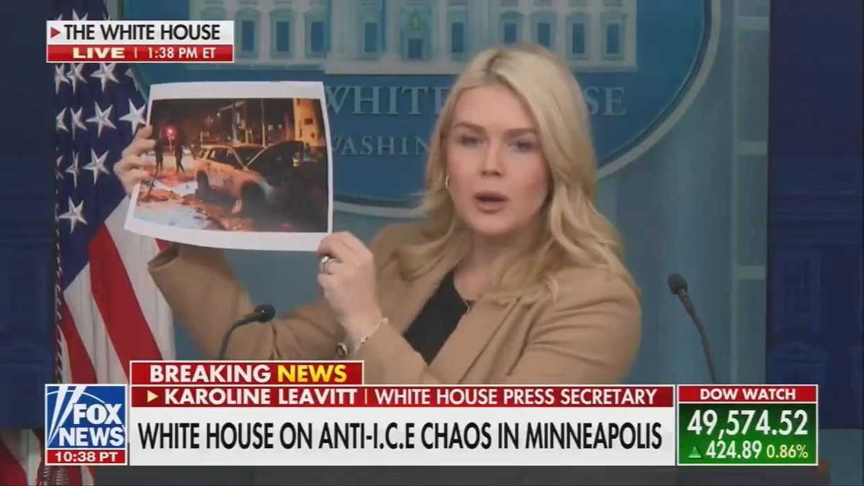 Karoline Leavitt slams protestors for giving ICE the finger but there's one problem