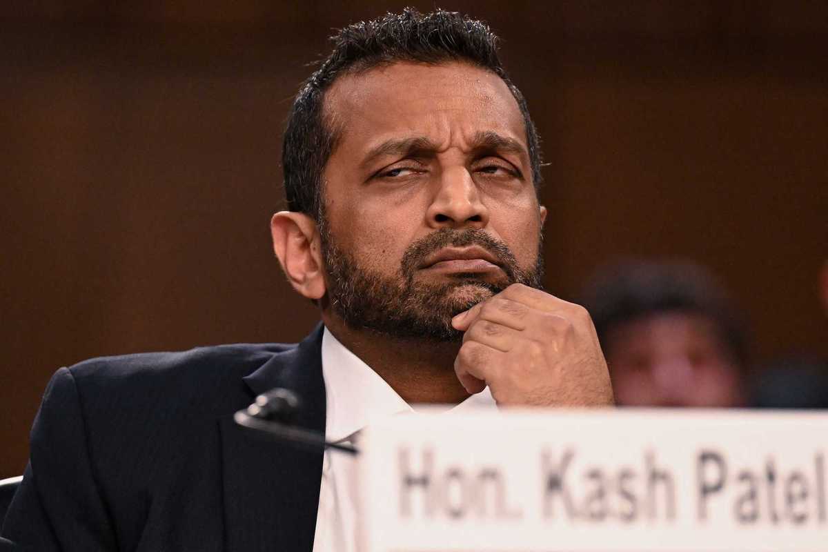 Kash Patel during a senate hearing.