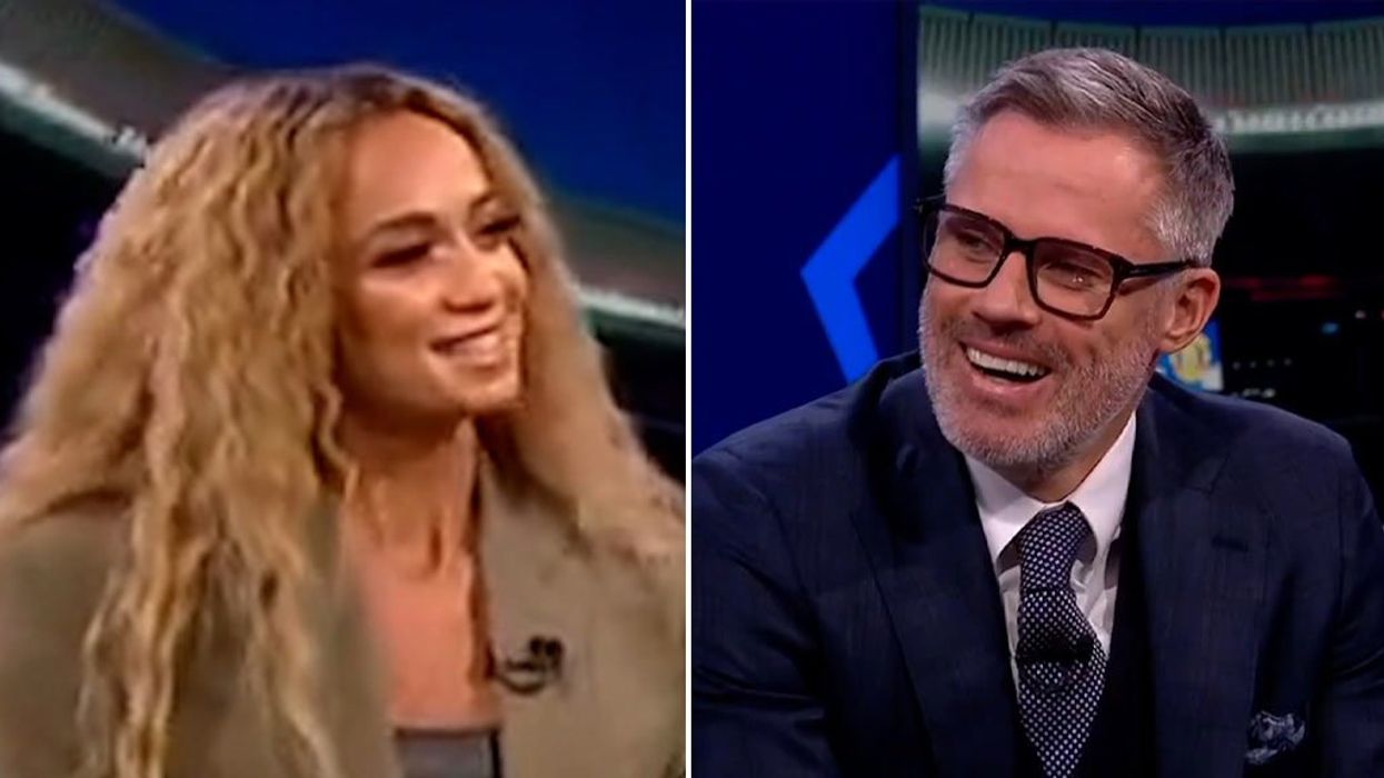 Kate Abdo gives 'masterclass'Â reaction to Jamie Carragher's awkward 'loyalty' gag