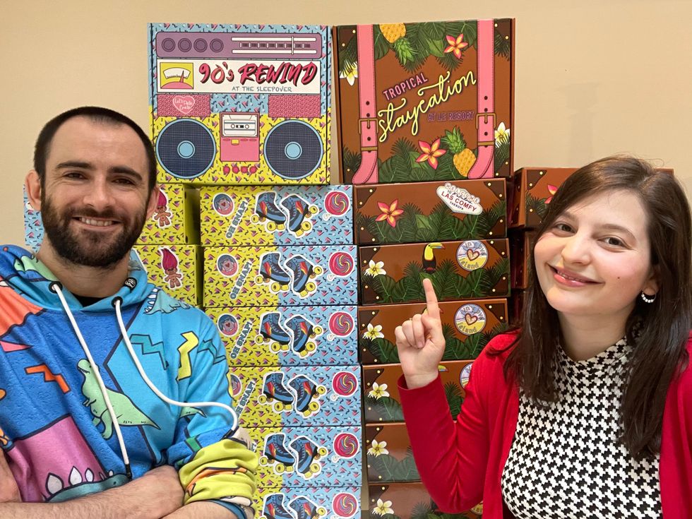 Keenan Crowe and Anat Lavi Crowe, the co-founders of Let'sDate Crate