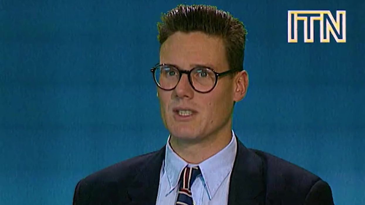 Keir Starmer looks unrecognisable in resurfaced footage from the 90s
