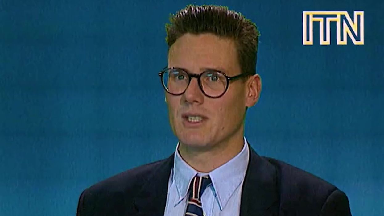 Keir Starmer looks unrecognisable in resurfaced footage from the 90s