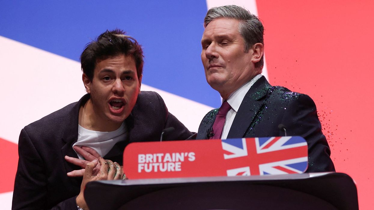 Protestor who threw glitter at Keir Starmer has now apologised