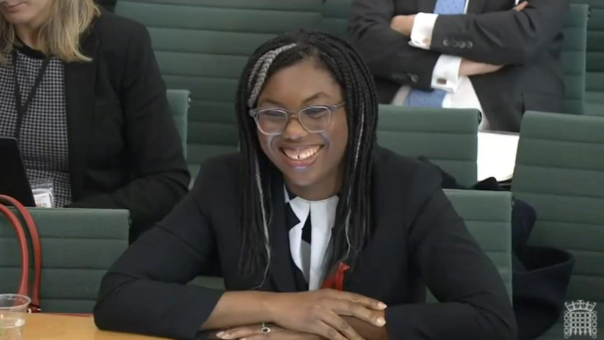 Kemi Badenoch bursts out laughing after MP mocks Liz Truss