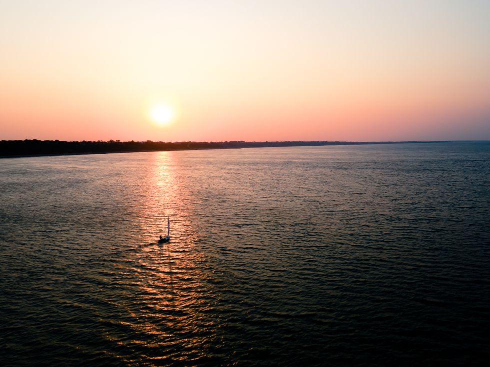 Ken Fowler out at sea