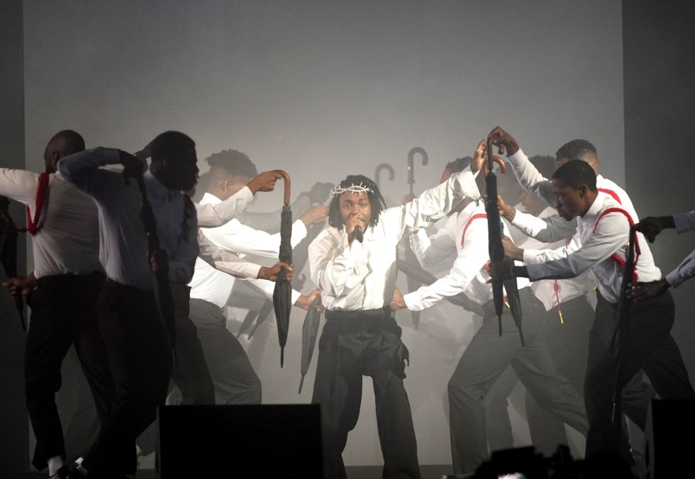 Kendrick Lamar kicks off debut Glastonbury set as he brings festival to a close