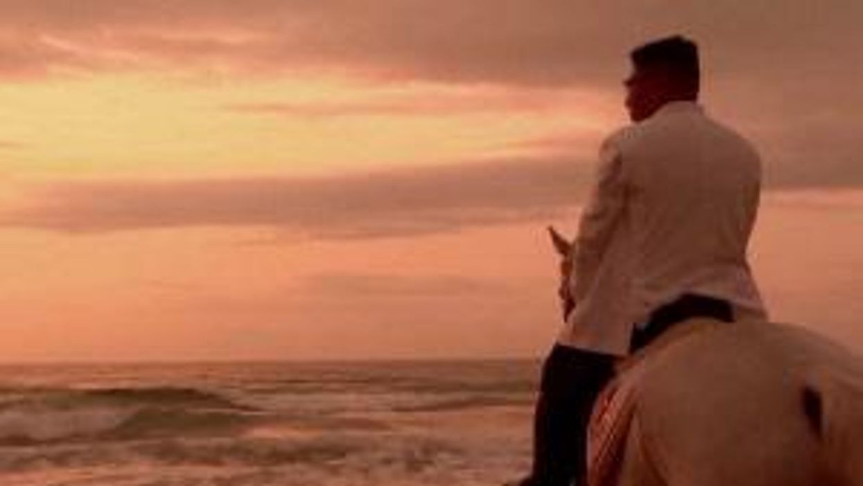 Kim Jong Un rides horse into sunset in new film celebrating North Korea’s ‘successes’