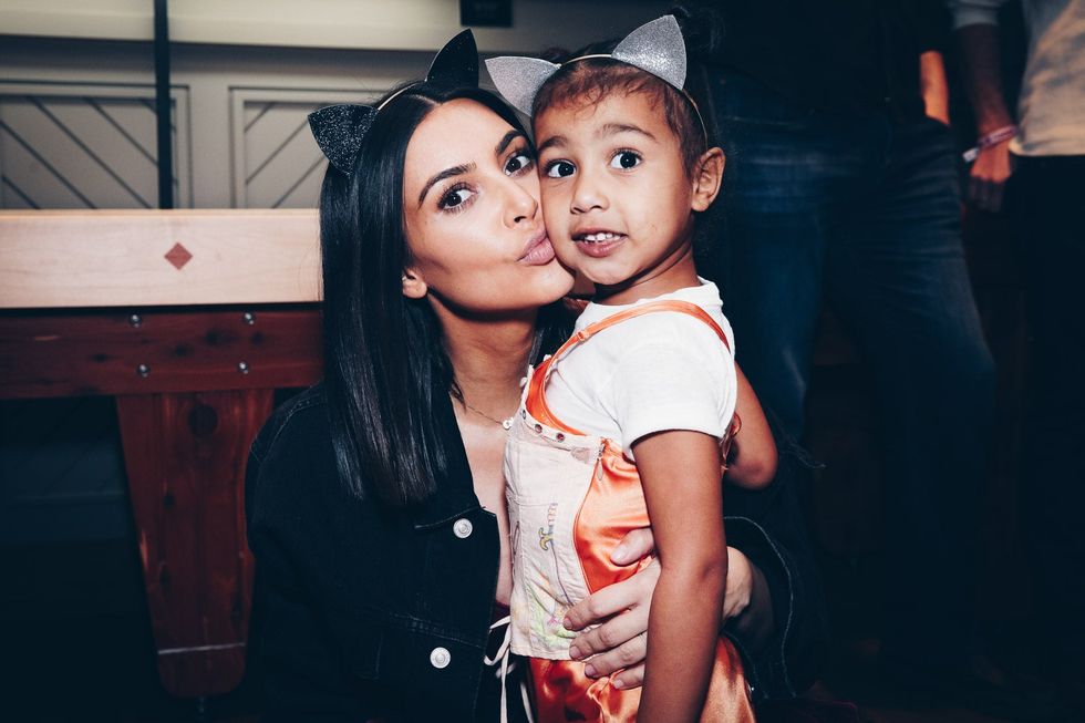 <p>Kim Kardashian and her daughter North </p>