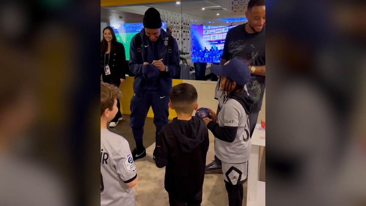 Kim Kardashian's son impresses Mbappé by speaking French at football match