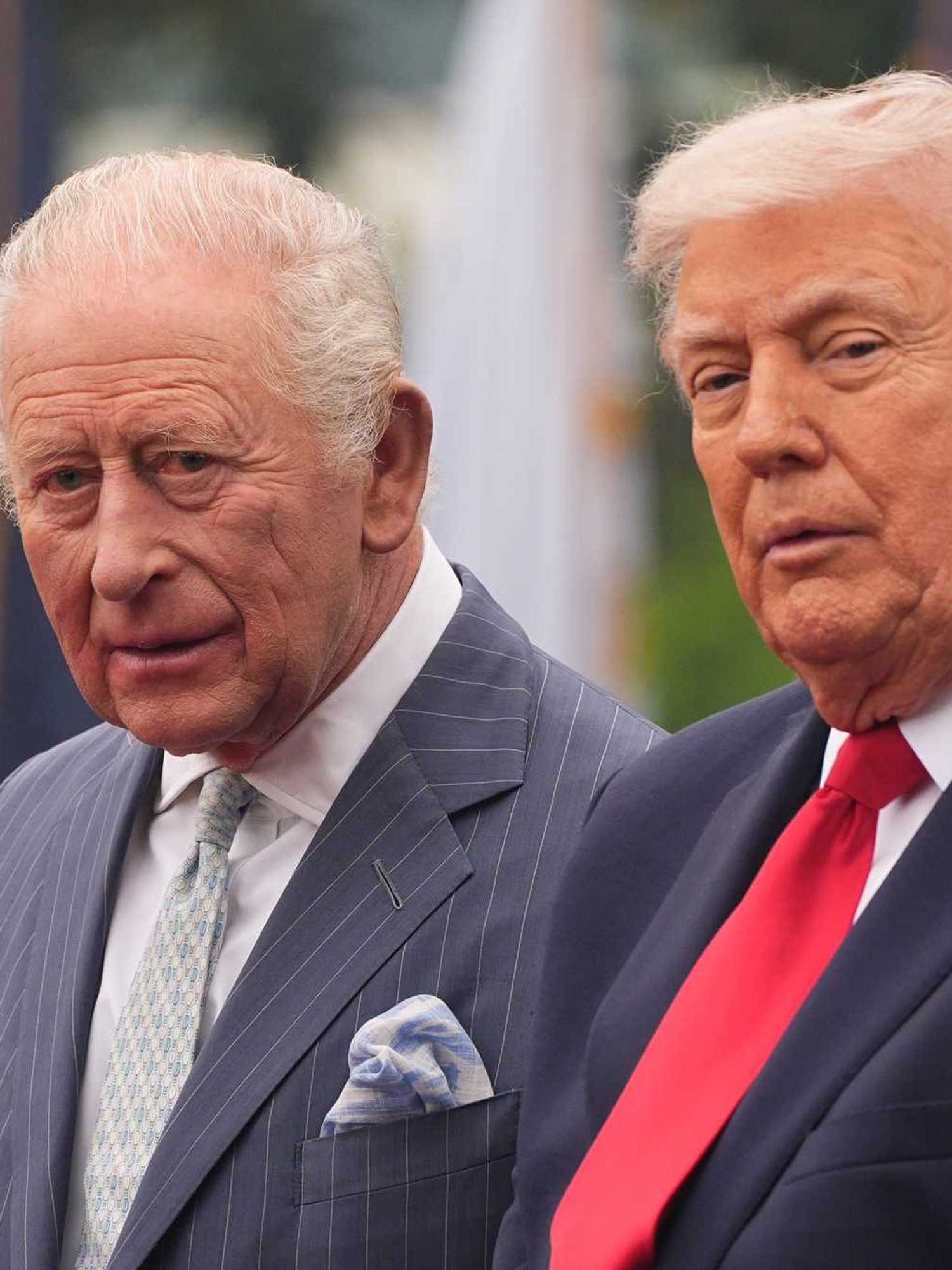 King Charles III and Donald Trump.