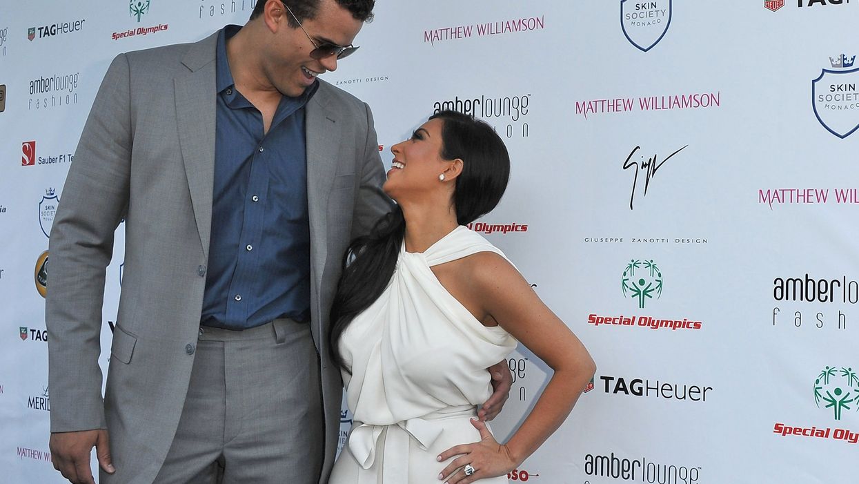 <p>Kris Humphries and Kim Kardashian </p>